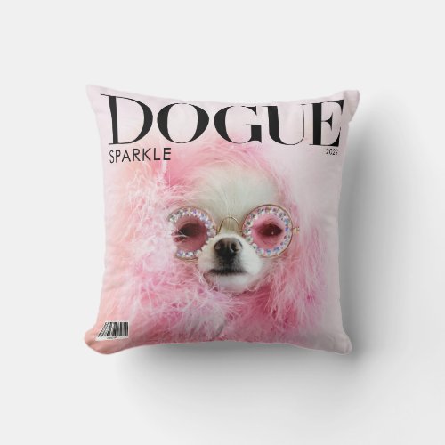 Sparkle The Tiny Chi  Dog Lover Custom Dogue Throw Pillow