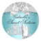 Sparkle Tiara Heels Teal Sweet 16 Sticker