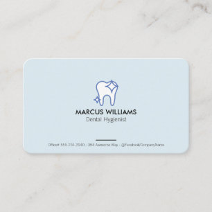 Sparkle Tooth and Dentist Tools Business Card