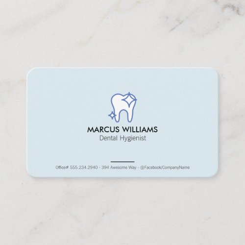 Sparkle Tooth and Dentist Tools Business Card