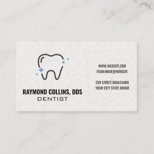 Sparkle Tooth Icon   Dental Business Card