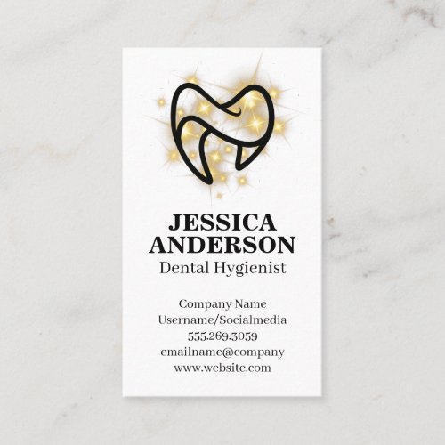 Sparkle Tooth Logo  Dentistry  Business Card