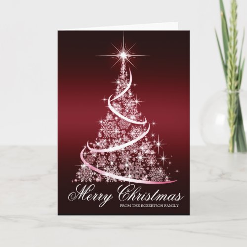 Sparkle Tree Elegant Christmas Card