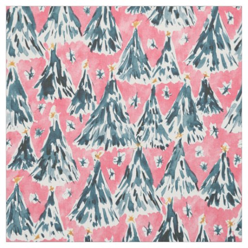 SPARKLE TREES Holiday Pine Forest Fabric
