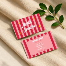 Sparkle trendy striped business card