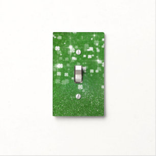 Sparkle Twinkle Glitter Clover Light Switch Cover