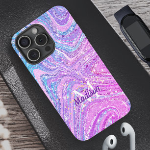 Sparkle unicorn rainbow girly marble art Case-Mat iPhone 16 Pro Case