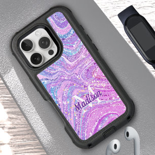 Sparkle unicorn rainbow girly marble art  Case-Mat iPhone 16 Pro Case