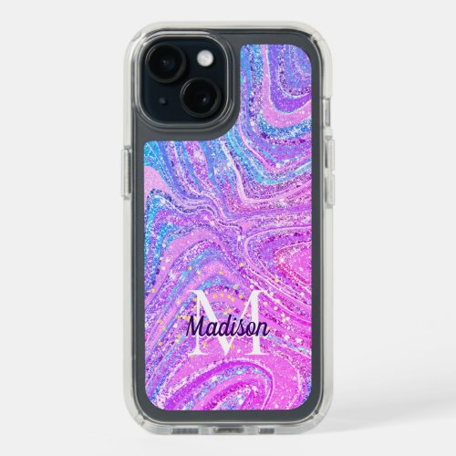 Sparkle unicorn rainbow girly marble art  Case_Mat iPhone 15 Case