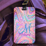 Sparkle unicorn rainbow girly marbling art luggage tag<br><div class="desc">Sparkle unicorn rainbow girly marbling art luggage tag. Beautiful, modern and cool for the trend-savvy and art-loving hip trendsetter. This stylish sophisticated design would be great for girls who enjoy classy sparkly designs. Show off your personal style, look fashionable, trendy and feel stylish and travel with style with a unique...</div>