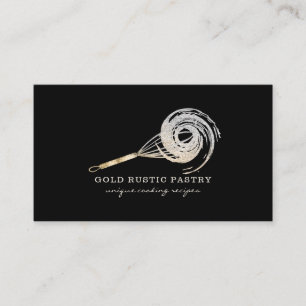 Sparkle Whisk Glitter Gold Bakery Glitz Business Card
