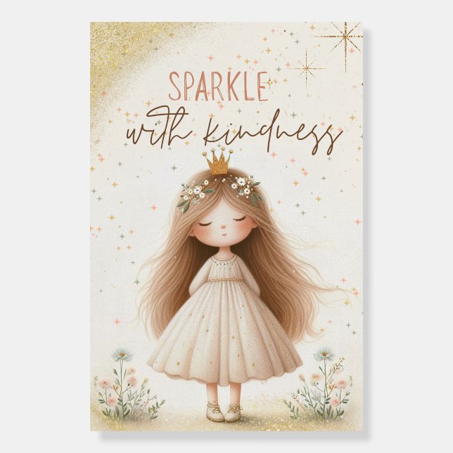 Sparkle with kidness foam board (Front)