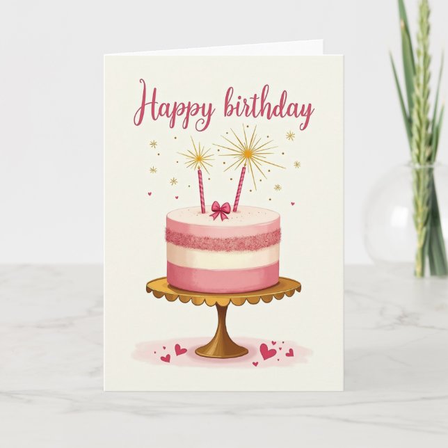 Sparkler Birthday Card (Front)