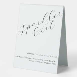 Sparkler Exit Signage Table Tent