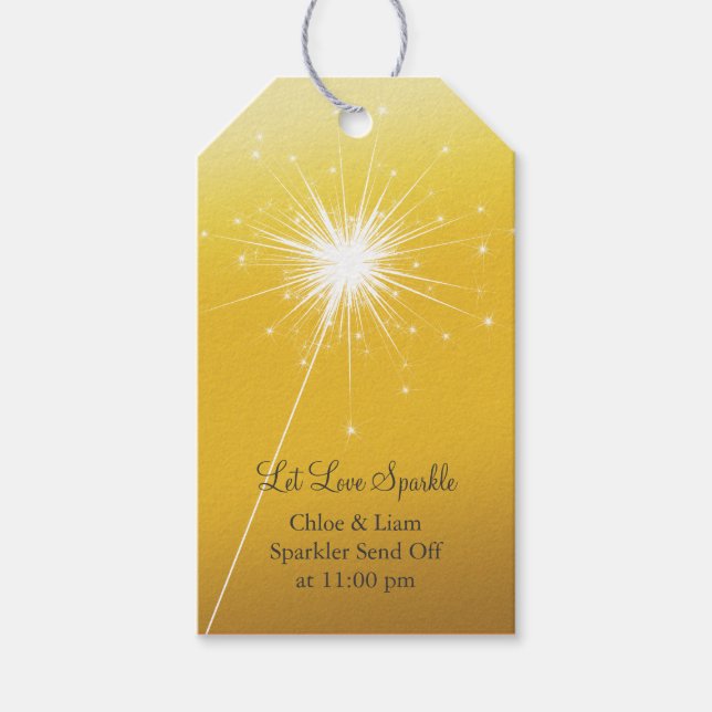 Sparkler Gold Gift Tag (Front)