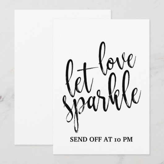 Sparkler Send Off Affordable Wedding Sign (Front/Back)