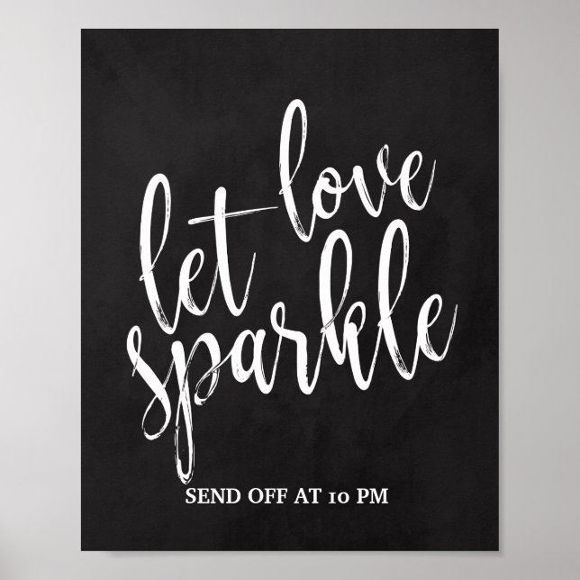 Sparkler Send Off Chalkboard 8x10 Sign (Front)