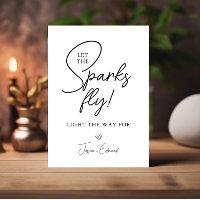 Sparkler Send Off Let The Sparks Fly Black White