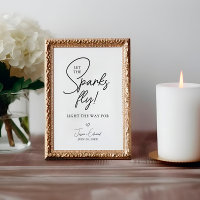 Sparkler Send Off Let The Sparks Fly Black White