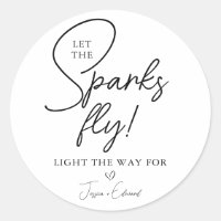 Sparkler Send Off Let The Sparks Fly Black White