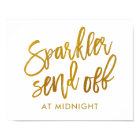 Sparkler Send-off Sign | Faux Gold Foil | Brush