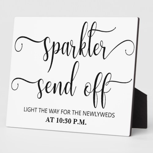 Sparkler send off wedding sign Tabletop Plaque