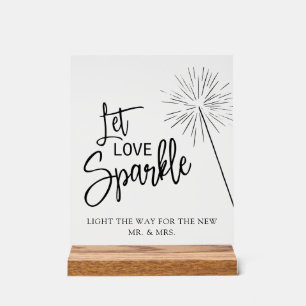 Sparkler Sendoff, Light the way, Wedding sign