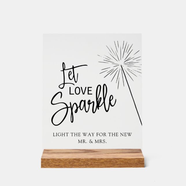 Sparkler Sendoff, Light the way, Wedding sign (Front)