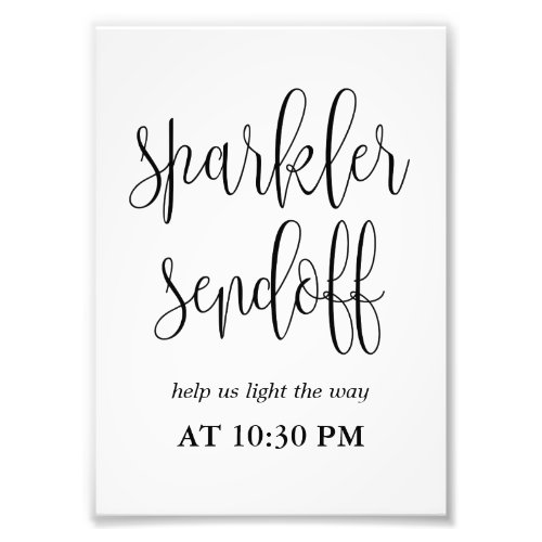 Sparkler Sendoff Sign Choose Your Size