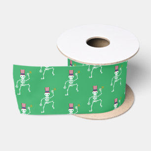 Sparkler Skeleton Satin Ribbon