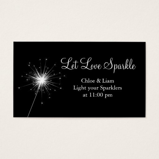 Customizable Sparkler Tag Business Card