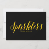 "Sparklers" Faux Gold Foil Chic Wedding Sign (Front)