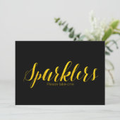 "Sparklers" Faux Gold Foil Chic Wedding Sign (Standing Front)