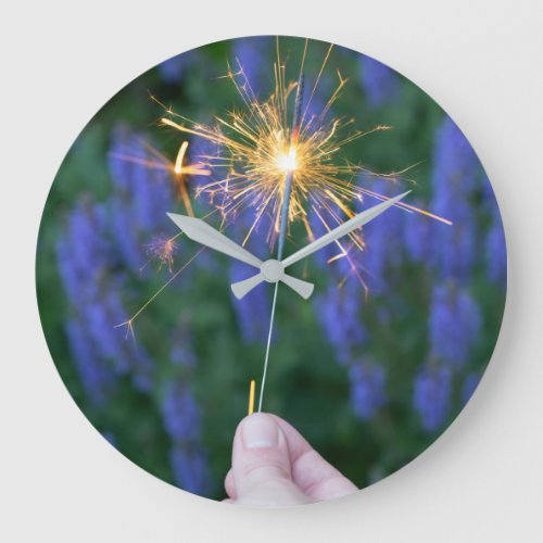 sparklers fireworks large clock