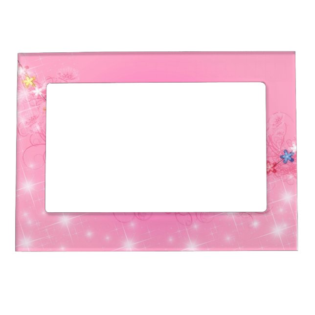 Sparkles And Flowers Magnetic Frame (Front)
