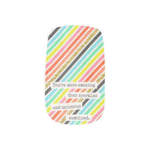 Sparkles and Unicorns Minx Nail Art