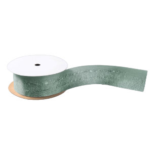 Sparkles - Brush Strokes Mint Green 1.5" Satin Ribbon
