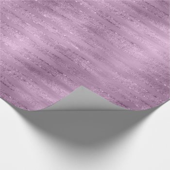 Sparkles - Brush Strokes Purple1 Faux Glitter Wrapping Paper by steelmoment at Zazzle
