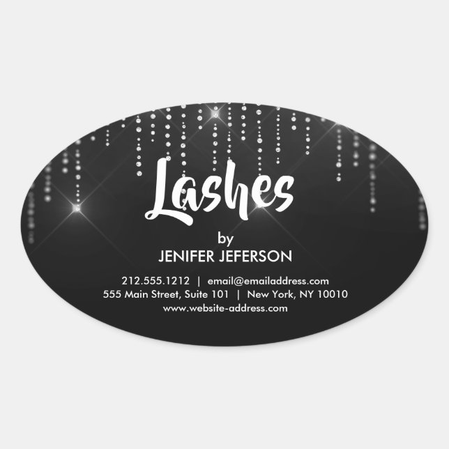 Sparkles business name Sticker (Front)