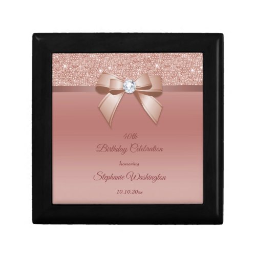 Sparkles  Glamour Rose Gold Birthday Gift Box