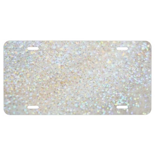 Sparkles  Glitter Aluminum License Plate