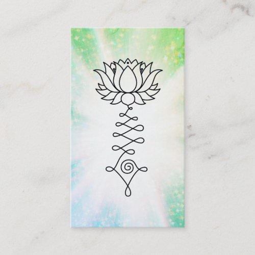    Sparkles Lotus Lily Reiki Healing Energy Business Card