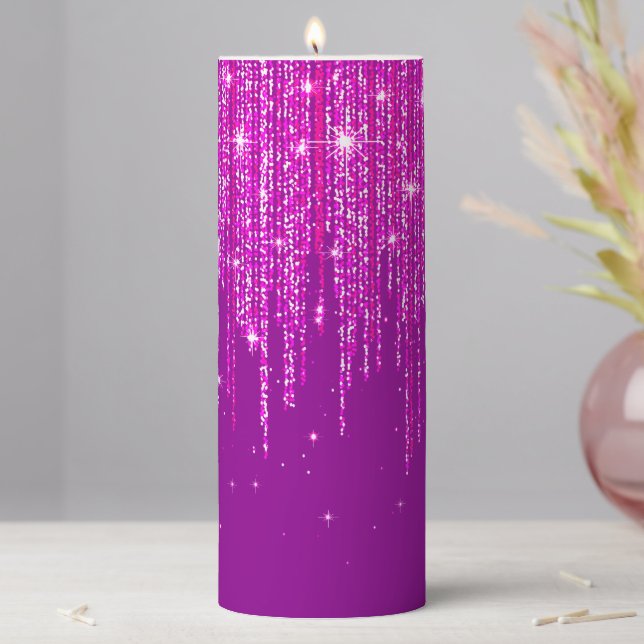 Sparkles Pillar Candle (In Situ)
