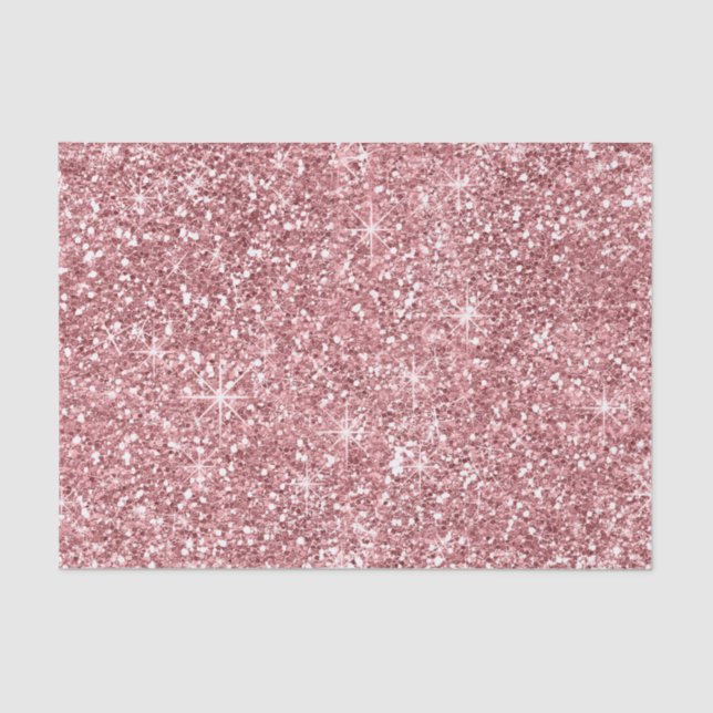Sparkles Rose 3 Faux Glitter Tissue Paper (Front)