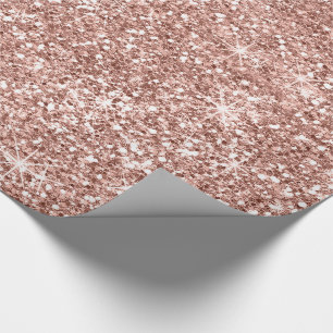 Sparkles - Rose Gold2 Faux Glitter Wrapping Paper