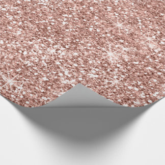 Sparkles -  Rose Gold2 Faux Glitter Wrapping Paper