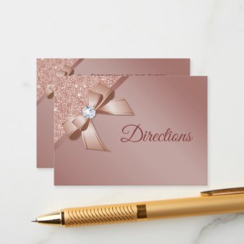 Sparkles & Rose Gold Glamour Birthday Party Enclosure Card by Sarah_Designs at Zazzle