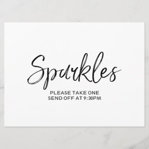 "Sparkles" Send Off  Stylish Hand Lettered Sign Invitation