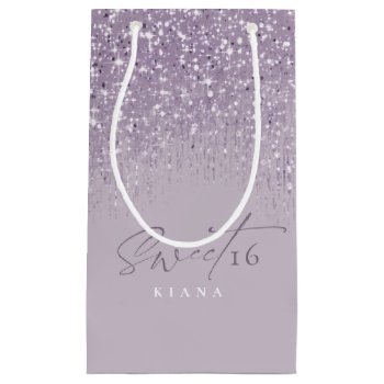 Sparkles Sweet Sixteen Mauve Id912 Small Gift Bag by arrayforcards at Zazzle