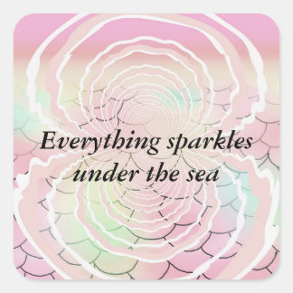 Sparkles Under the Ocean Square Sticker